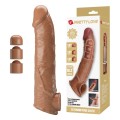 PRETTY LOVE - MANGA EXTENSORA DE PÊNIS AJUSTÁVEL 26 CM Ø 4 CM NATURAL - D-246080 - Dona Pimenta
