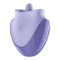 SATISFYER - TONGUE DANCER ESTIMULADOR CLITORIANO COM VIBRAÇÃO E PULSAÇÕES LILÁS - D-245857 - Dona Pimenta