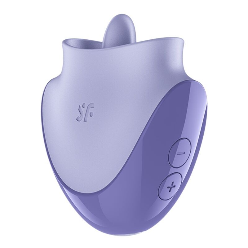SATISFYER - TONGUE DANCER ESTIMULADOR CLITORIANO COM VIBRAÇÃO E PULSAÇÕES LILÁS - D-245857 - Dona Pimenta