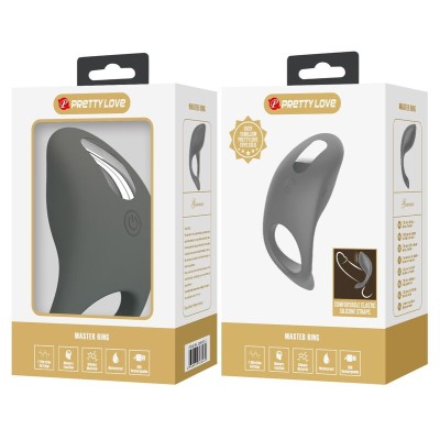 PRETTY LOVE - ANEL VIBRATÓRIO DE SILICONE MACIO RECARREGÁVEL - D-246025 - Dona Pimenta