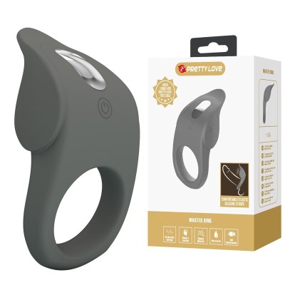PRETTY LOVE - ANEL VIBRATÓRIO DE SILICONE FLEXÍVEL E RECARREGÁVEL - D-246026 - Dona Pimenta