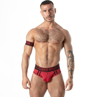 LOCKER GEAR - CUECA SHOW DE TELA ESPORTIVA AZUL S - D-246583 - Dona Pimenta