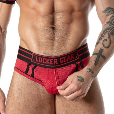 LOCKER GEAR - CUECA SHOW DE TELA ESPORTIVA AZUL S - D-246583 - Dona Pimenta