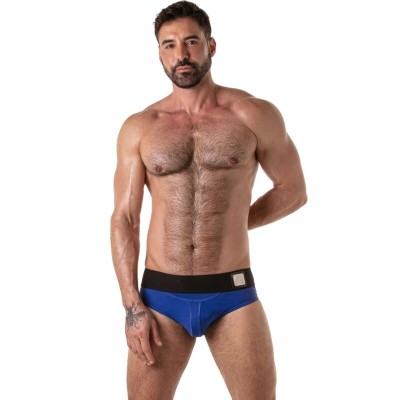 LOCKER GEAR - CUECA SUSPENSA COM CÓS LARGO AZUL S - D-246599 - Dona Pimenta