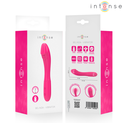 INTENSE - BELINDA VIBRADOR 19 CM FLEXÍVEL 10 VIBRAÇÕES ROSA - D-242073 - Dona Pimenta