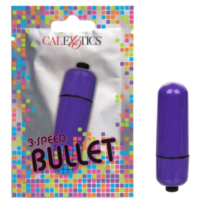 CALEX VIBRATING BULLET 3 SPEEDS - ROXO - D-229154 - Dona Pimenta