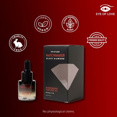 EYE OF LOVE - ÓLEO PERFUME DE FEROMÔNIOS DE DIAMANTE NEGRO MATCHMAKER 20 ML - D-246399 - Dona Pimenta