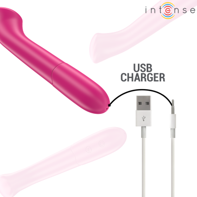 INTENSE - VIBRADOR PATY 19 CM FLEXÍVEL 10 VIBRAÇÕES MODELO 2 ROSA - D-246877 - Dona Pimenta