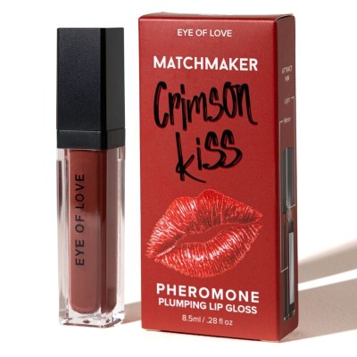 EYE OF LOVE - MATCHMAKER CRIMSON KISS BRILHO LABIAL VERMELHO COM EFEITO VOLUMIZADOR E FEROMÔNIOS 8,5 ML - D-246397 - Dona Piment