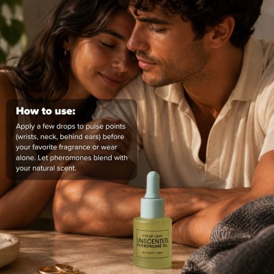 EYE OF LOVE - ÓLEO PERFUMADO COM FEROMÔNIOS PARA HOMENS, SEM FRAGRÂNCIA, 20 ML - D-246403 - Dona Pimenta