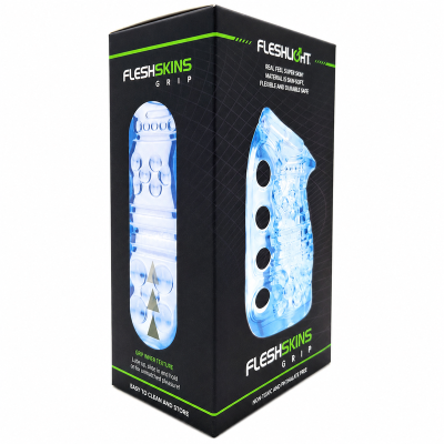 FLESHLIGHT – FLESHSKINS GRIP BLUE ICE MASTURBADOR MANUAL MASCULINO AZUL - D-246835 - Dona Pimenta
