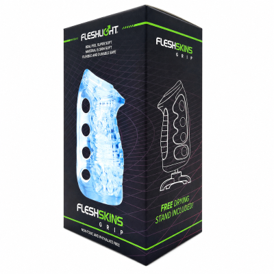 FLESHLIGHT – FLESHSKINS GRIP BLUE ICE MASTURBADOR MANUAL MASCULINO AZUL - D-246835 - Dona Pimenta