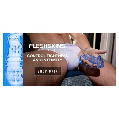FLESHLIGHT – FLESHSKINS GRIP BLUE ICE MASTURBADOR MANUAL MASCULINO AZUL - D-246835 - Dona Pimenta