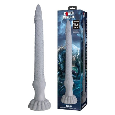 POWER MONSTERS - DILDO DE SILICONE BASILISK FANTASY 43 CM Ø 5 CM - D-246098 - Dona Pimenta