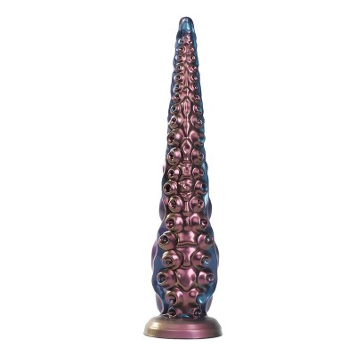 POWER MONSTERS - DILDO DE SILICONE FANTASIA TRICOLOR COM TENTÁCULOS ABISSAIS 46 CM Ø 7 CM - D-246107 - Dona Pimenta