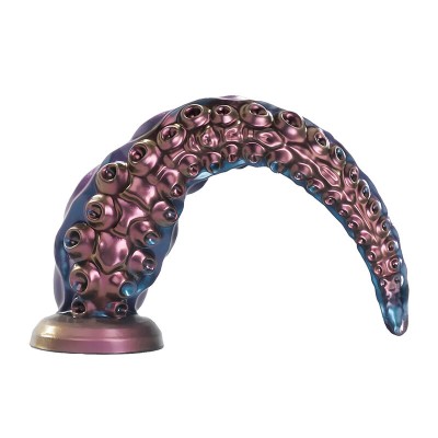 POWER MONSTERS - DILDO DE SILICONE FANTASIA TRICOLOR COM TENTÁCULOS ABISSAIS 46 CM Ø 7 CM - D-246107 - Dona Pimenta