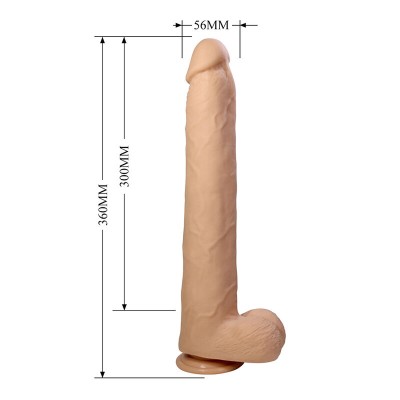 PRETTY LOVE - DANY DILDO FLEXÍVEL REALISTA COM VENTOSA 36 CM -Ø- 5,6 CM - D-245950 - Dona Pimenta