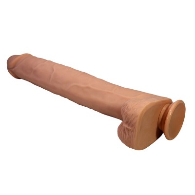 PRETTY LOVE - PAT DILDO FLEXÍVEL REALISTA COM VENTOSA 40 CM -Ø- 6 CM - D-245951 - Dona Pimenta