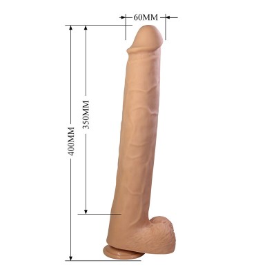 PRETTY LOVE - PAT DILDO FLEXÍVEL REALISTA COM VENTOSA 40 CM -Ø- 6 CM - D-245951 - Dona Pimenta