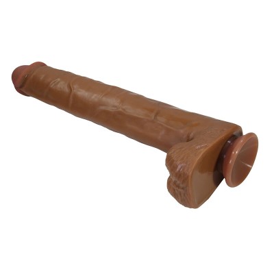 PRETTY LOVE - PAT DILDO FLEXÍVEL REALISTA COM VENTOSA 40 CM -Ø- 6 CM MARROM - D-245953 - Dona Pimenta