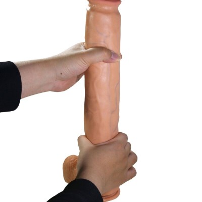PRETTY LOVE - RAEL DILDO FLEXÍVEL REALISTA COM VENTOSA 40 CM -Ø- 6 CM MARROM - D-245963 - Dona Pimenta