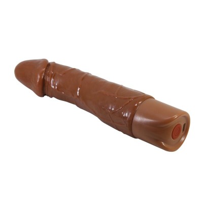 PRETTY LOVE - VIBRADOR REALISTA DONALD 19,5 CM Ø 4 CM MARROM - D-246072 - Dona Pimenta
