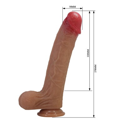 PRETTY LOVE - ORSEN DILDO DE SILICONE REALISTA COM VENTOSA 27,7 CM Ø 5 CM - D-246119 - Dona Pimenta