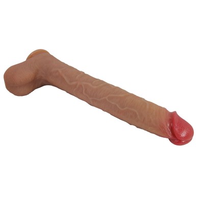 PRETTY LOVE - TERIN PLUS DILDO DE SILICONE REALISTA COM VENTOSA 37,6 CM Ø 5,5 CM - D-246120 - Dona Pimenta