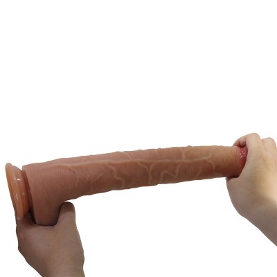 PRETTY LOVE - TERIN PLUS DILDO DE SILICONE REALISTA COM VENTOSA 37,6 CM Ø 5,5 CM - D-246120 - Dona Pimenta