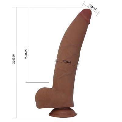 PRETTY LOVE - ULRIC DILDO FLEXÍVEL REALISTA 26 CM Ø 5,5 CM TPE MARROM - D-246144 - Dona Pimenta
