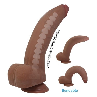 PRETTY LOVE - ULRIC DILDO FLEXÍVEL REALISTA 26 CM Ø 5,5 CM TPE MARROM - D-246144 - Dona Pimenta