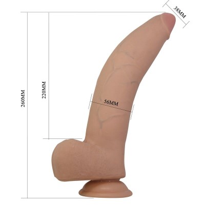 PRETTY LOVE - DILDO REALISTA QUINLAN 26 CM Ø 5,5 CM NATURAL - D-246146 - Dona Pimenta
