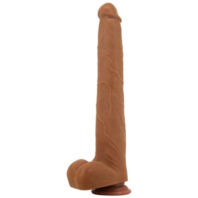 PRETTY LOVE - VIGGO DILDO DESLIZANTE COM TOQUE SUAVE E REALISTA, 36,5 CM MARROM - D-246855 - Dona Pimenta