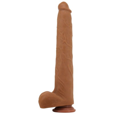 PRETTY LOVE - VIGGO DILDO DESLIZANTE COM TOQUE SUAVE E REALISTA, 36,5 CM MARROM - D-246855 - Dona Pimenta
