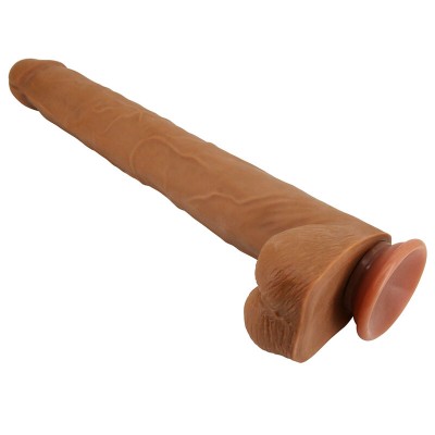 PRETTY LOVE - VIGGO DILDO DESLIZANTE COM TOQUE SUAVE E REALISTA, 36,5 CM MARROM - D-246855 - Dona Pimenta