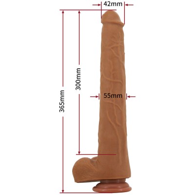 PRETTY LOVE - VIGGO DILDO DESLIZANTE COM TOQUE SUAVE E REALISTA, 36,5 CM MARROM - D-246855 - Dona Pimenta