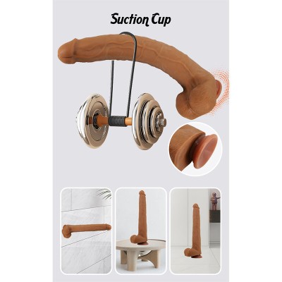 PRETTY LOVE - VIGGO DILDO DESLIZANTE COM TOQUE SUAVE E REALISTA, 36,5 CM MARROM - D-246855 - Dona Pimenta