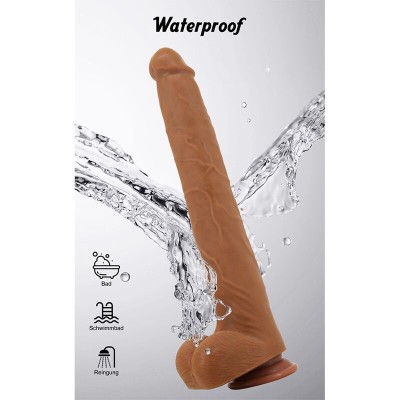 PRETTY LOVE - VIGGO DILDO DESLIZANTE COM TOQUE SUAVE E REALISTA, 36,5 CM MARROM - D-246855 - Dona Pimenta