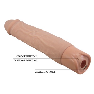 PRETTY LOVE - KESSLER DILDO VIBRATÓRIO REALISTA COM 10 MODOS DE VIBRAÇÃO E 10 NÍVEIS DE PROFUNDIDADE, 22 CM NATURAL - D-246858 -