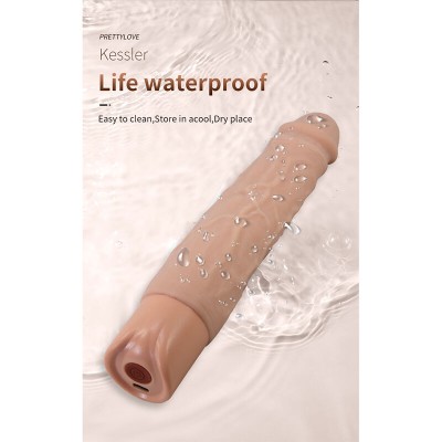PRETTY LOVE - KESSLER DILDO VIBRATÓRIO REALISTA COM 10 MODOS DE VIBRAÇÃO E 10 NÍVEIS DE PROFUNDIDADE, 22 CM NATURAL - D-246858 -