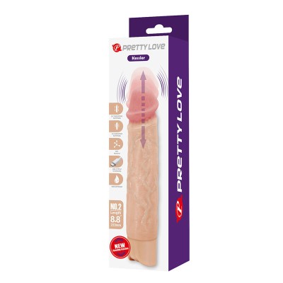 PRETTY LOVE - KESSLER DILDO VIBRATÓRIO REALISTA COM 10 MODOS DE VIBRAÇÃO E 10 NÍVEIS DE PROFUNDIDADE, 22 CM NATURAL - D-246858 -