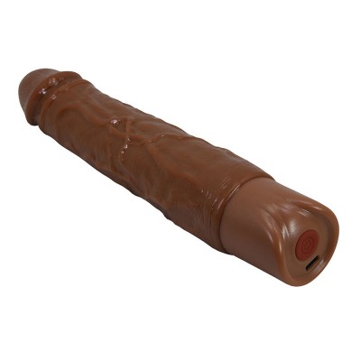 PRETTY LOVE - KESSLER VIBRADOR REALISTA COM 10 MODOS DE VIBRAÇÃO E 10 INTENSIDADES, 22 CM, MARROM - D-246859 - Dona Pimenta