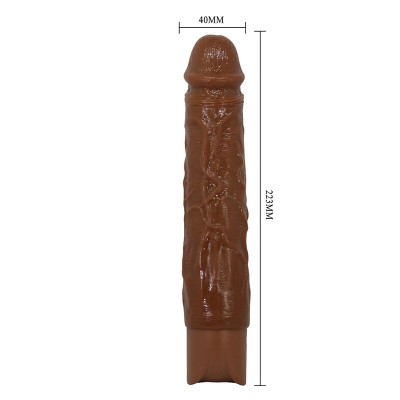 PRETTY LOVE - KESSLER VIBRADOR REALISTA COM 10 MODOS DE VIBRAÇÃO E 10 INTENSIDADES, 22 CM, MARROM - D-246859 - Dona Pimenta
