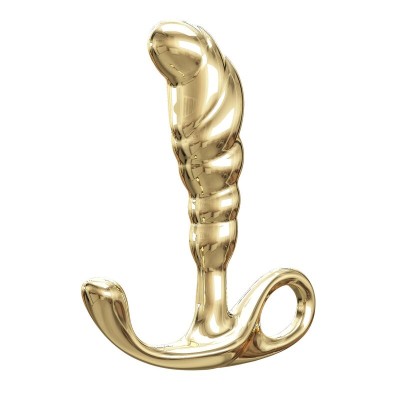 PRETTY LOVE - MASSAGEADOR DE PRÓSTATA JACK EM LIGA DE ZINCO DOURADO - D-246059 - Dona Pimenta