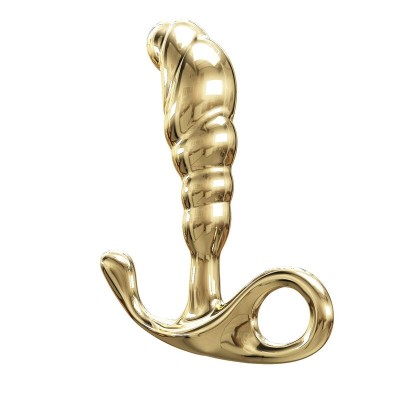 PRETTY LOVE - MASSAGEADOR DE PRÓSTATA JACK EM LIGA DE ZINCO DOURADO - D-246059 - Dona Pimenta