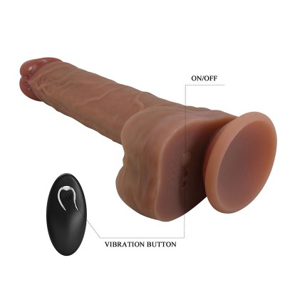 PRETTY LOVE - JONATHAN VIBRADOR REALISTA COM CONTROLE REMOTO - MARROM - D-245957 - Dona Pimenta
