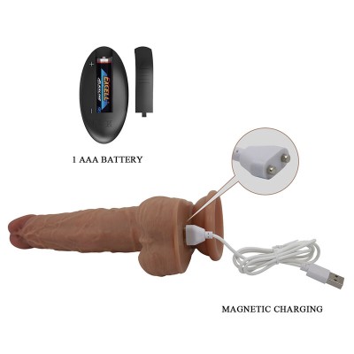 PRETTY LOVE - JONATHAN VIBRADOR REALISTA COM CONTROLE REMOTO - MARROM - D-245957 - Dona Pimenta