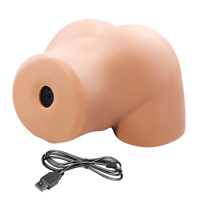 CRAZY BULL - OLIVIA MASTURBADOR VIBRATÓRIO DUPLO VAGINAL E ANAL CARNE - D-245980 - Dona Pimenta
