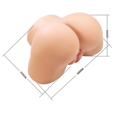 CRAZY BULL - OLIVIA MASTURBADOR VIBRATÓRIO DUPLO VAGINAL E ANAL CARNE - D-245980 - Dona Pimenta