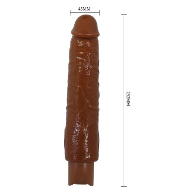 PRETTY LOVE - VIBRADOR REALISTA GAVIN 25 CM Ø 5 CM MARROM - D-246071 - Dona Pimenta